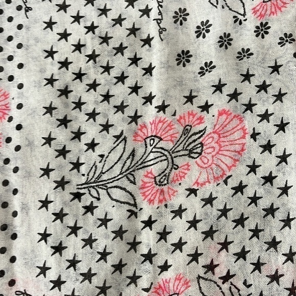 Free People Bag Gauze Boho Reusable Shopping Tote Floral - Picture 4 of 8